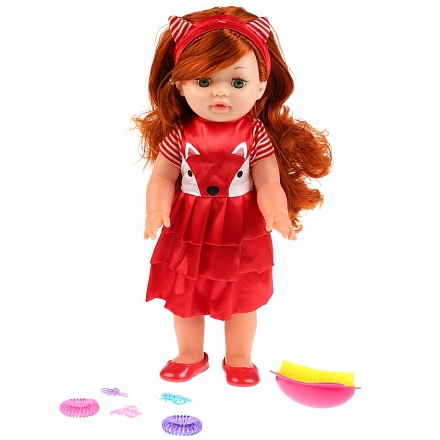 Интерактивная озвученная кукла Лиза 100 фраз, ноги сгибаются в коленях, 35 см )
